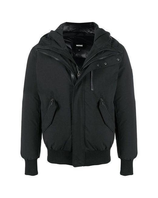 Mackage Black Dixon Hooded Down Jacket for men
