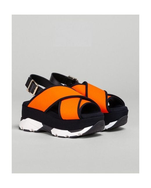Marni Blue Sam Chunky Sandals