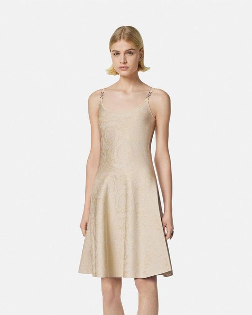 Versace Natural Short Dresses