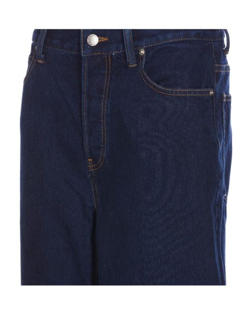 Alexander Wang Blue Middle Waist Straight Tube Jeans