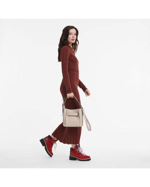 Longchamp Natural S 3D Leather Tote Bag
