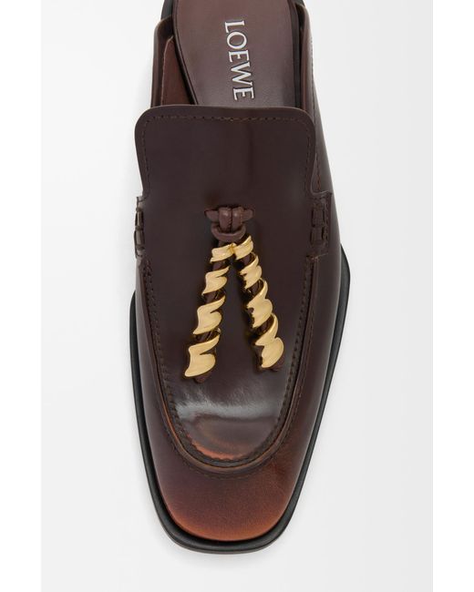 Loewe Brown Edge Loafer Mules