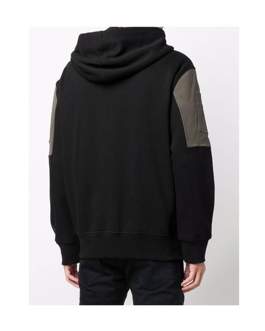 Neil Barrett Black Zippered Sweatshirt for men