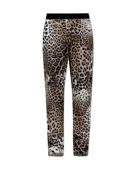 Tom Ford Gray Elastic-Waist Casual Trousers for men