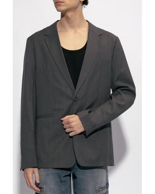 Givenchy Gray Single-Breasted Tailored Blazer for men