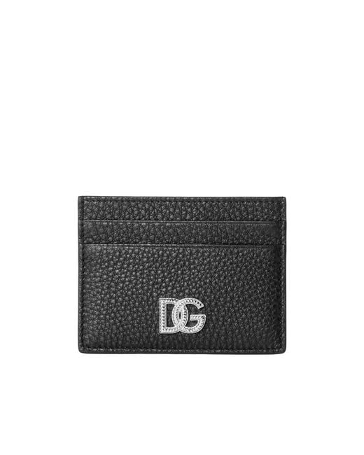Dolce & Gabbana Black Solid Color Card Holder for men