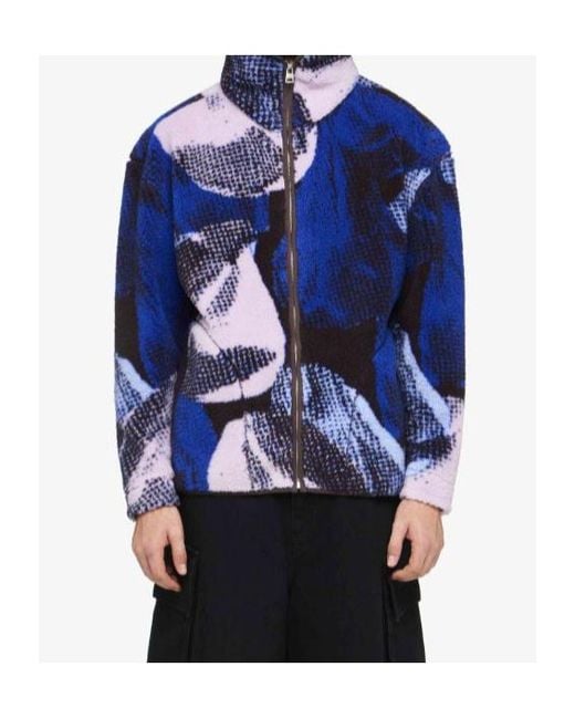J.W. Anderson Blue Jw Anderson Graphic-Printed Zipped Jacket for men