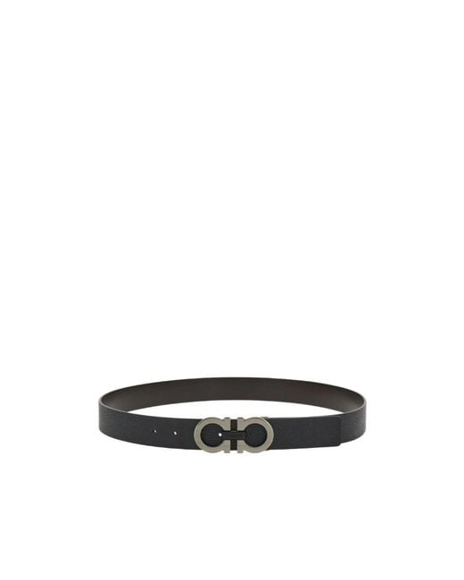 Ferragamo White Ferragamo Logo Engraved Buckled Belt for men