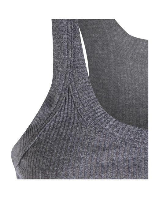 Rag & Bone Gray Ribbed Tank Top