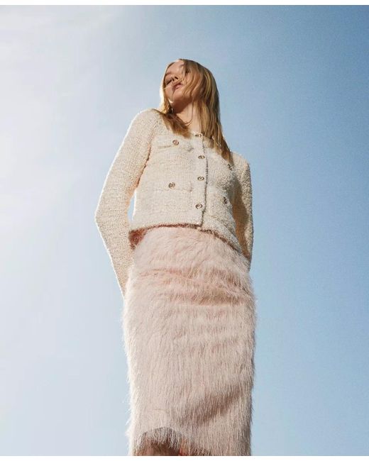 Twinset Pink Thread-Detail Skirt