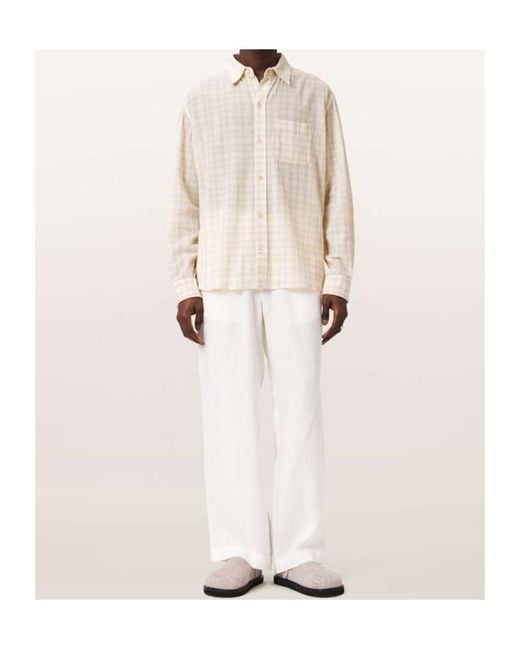 AllSaints Natural Toya Patterned Shirt for men