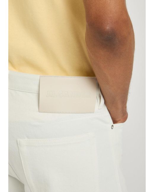 Jil Sander White Straight-Leg Jeans for men