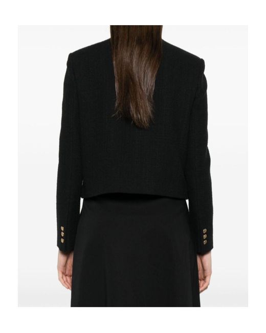 Blazé Milano Black Tweed Button-Fastening Jacket