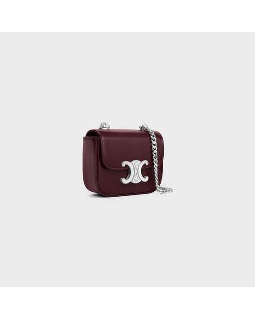 Céline Red Mini Chain Claude