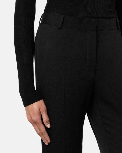 Versace Black Flared-Leg Trousers