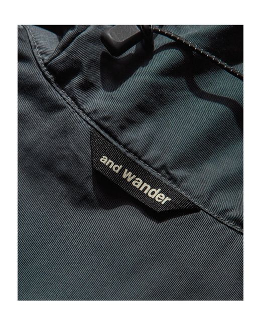 And Wander Black Hooded Casual Jacket for men
