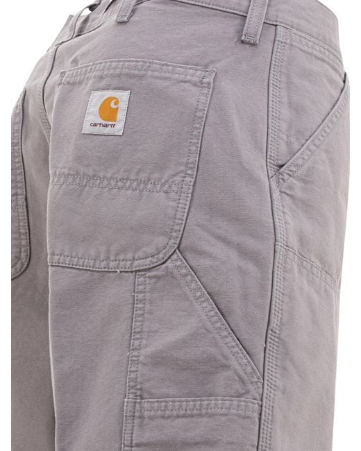 Carhartt Gray Double Knee Relaxed Fit Shorts for men