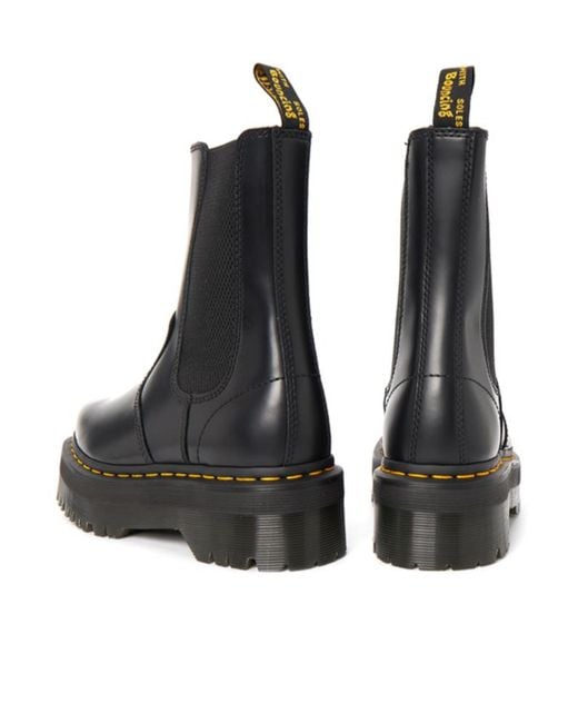 Dr. Martens Black 2976 Platform Leather Chelsea Boots