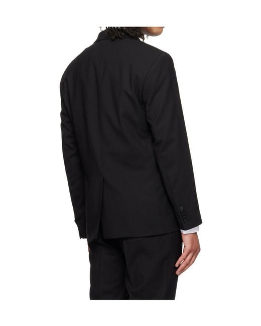 Boss Black Double-Breasted Suit Jacket for men