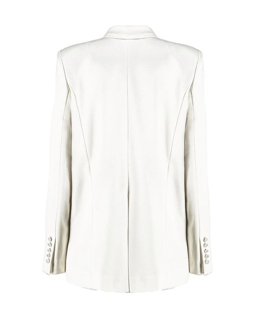 Aniye By White Peak-Lapel Double-Breasted Blazer