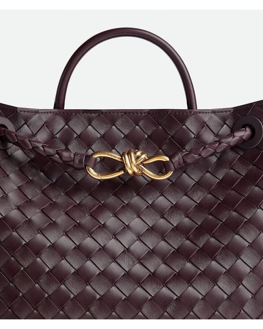 Bottega Veneta Purple Andiamo Medium Shoulder Bag