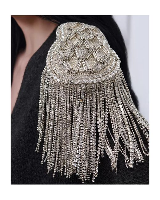Dior Black Oversized Cardigan With Embroidered Epaulets