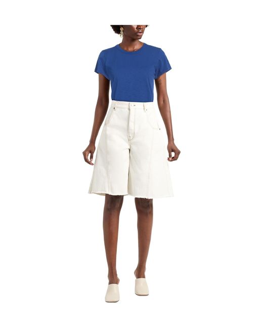 Rag & Bone Blue Solid Color T-Shirt