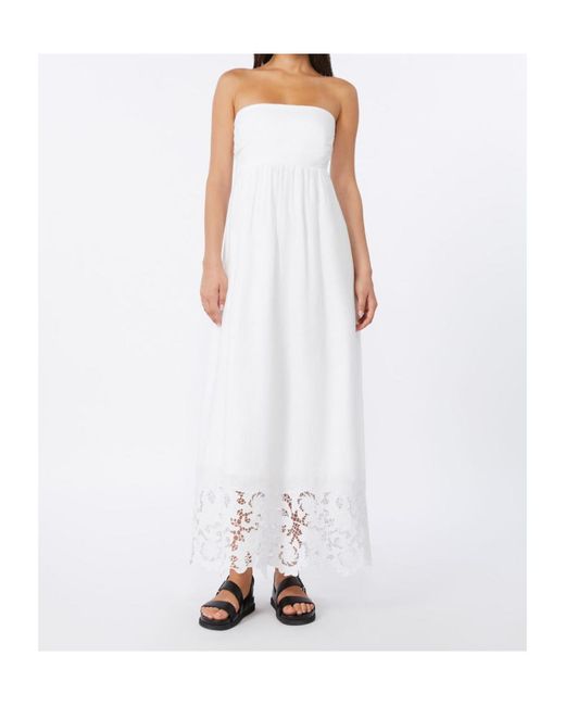 Max Mara White Studio Scena Broderie Midi Dress