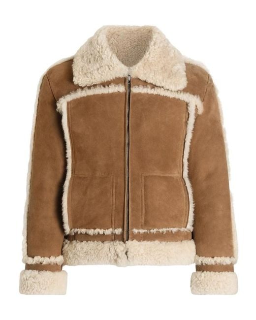 Dolce & Gabbana Brown Suede Shearling Jacket for men