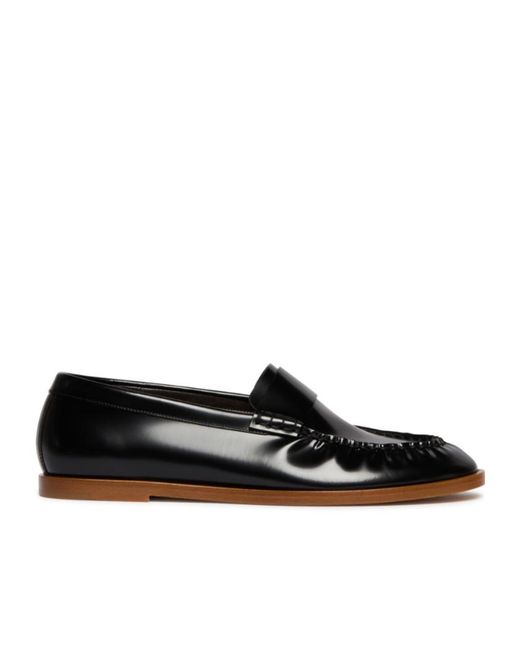 The Row Black Patent Leather Loafers