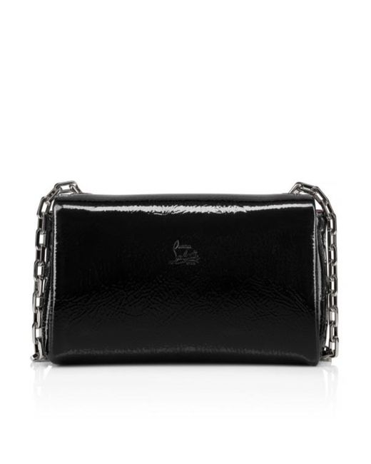 Christian Louboutin Black Loubi54 Foldover Top Crossbody Bag