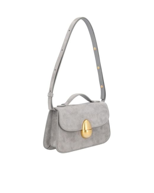 Neous Gray Flap Shoulder Bag