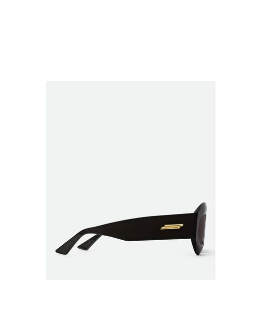 Bottega Veneta Black Eyewear Ultrathin Shield Sunglasses