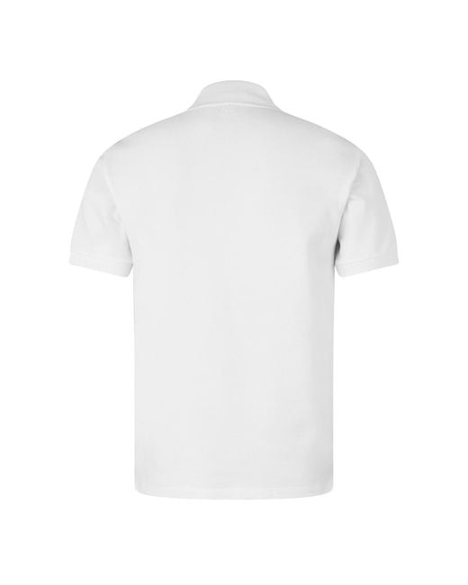 AMI White Adc Polo for men