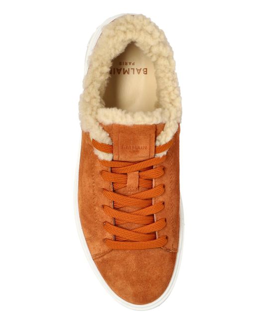 Balmain Brown B Court Sports Shoes