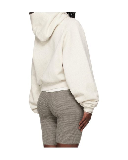 Fear Of God White Embossed 90S Raglan Hoodie