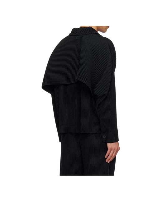 Homme Plissé Issey Miyake Black Homme Plissé Issey Miyake Cover And Fold Pleated Jacket for men