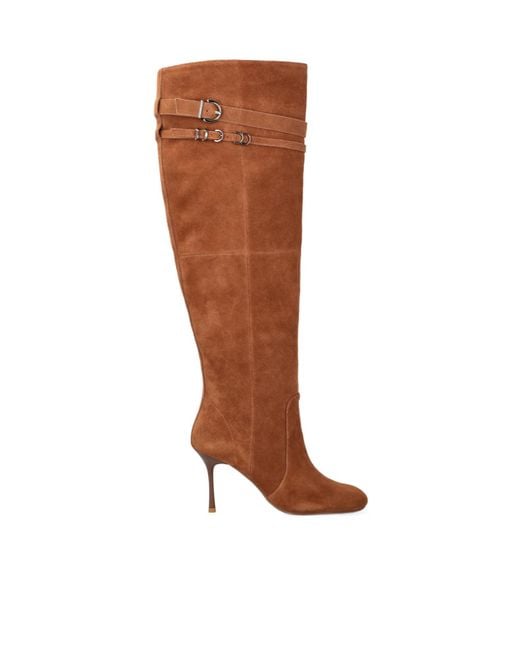 Pinko Brown Suede Boots