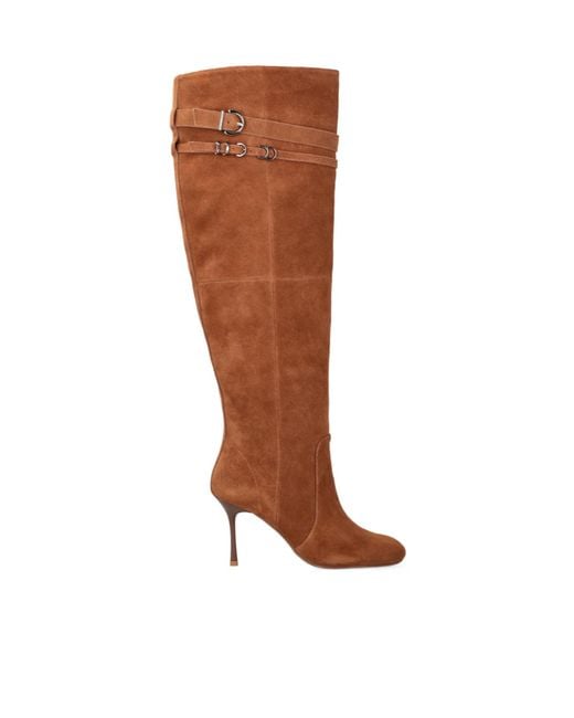 Pinko Brown Suede Boots