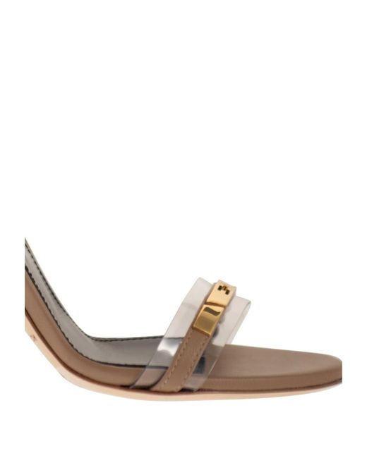 Elisabetta Franchi Metallic Ankle-Strap Stiletto Sandals