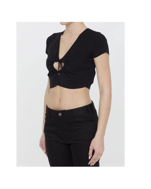 Céline Black Heart Crop Top