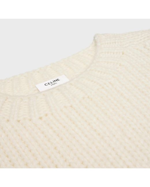 Céline White Crewneck Sweater