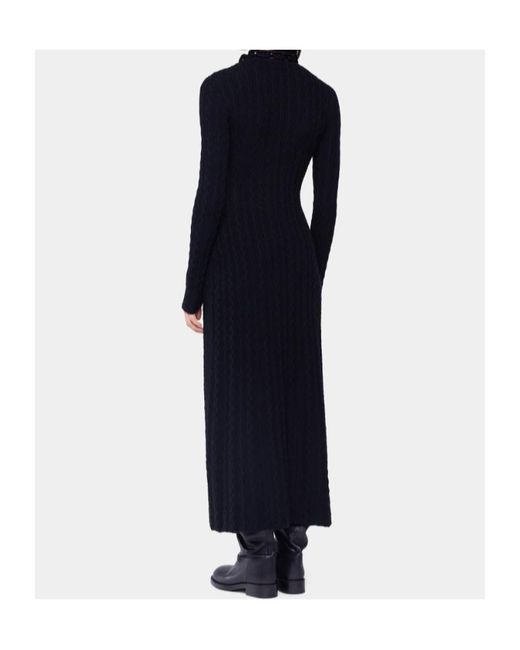 Rabanne Black Chain Detail Knitted Long Dress
