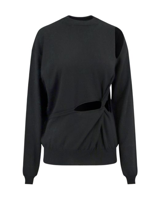 Sportmax Black Cut-Out Crewnek Jumper