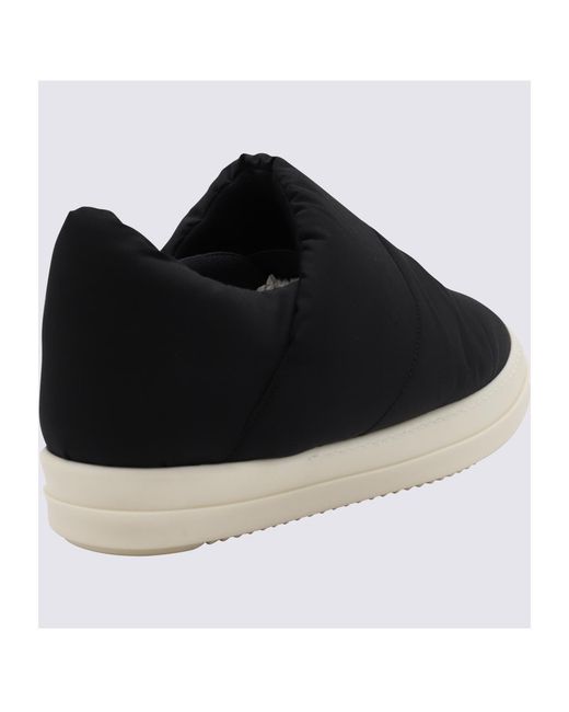 Rick Owens Black Porterville Puffer Slip On Sneakers for men