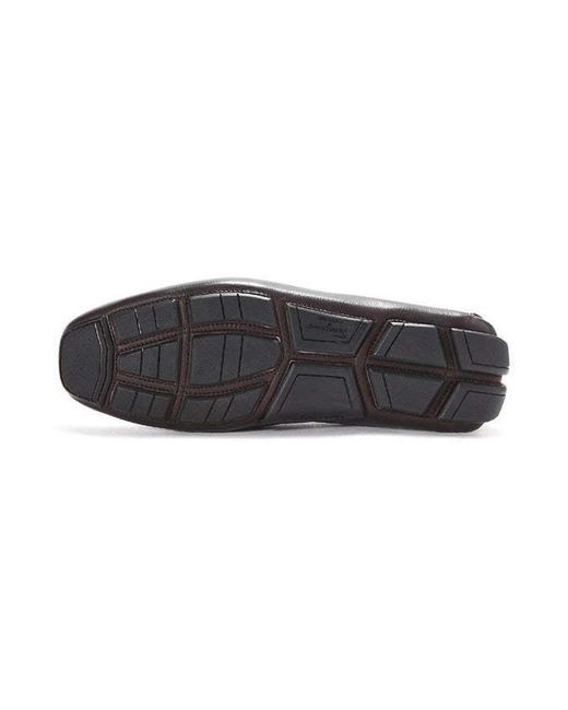 Ferragamo Gray Metal Buckle Business Casual Shoes for men