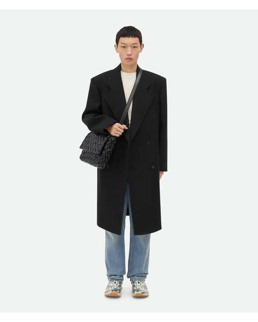 Bottega Veneta Black Rumple Messenger for men