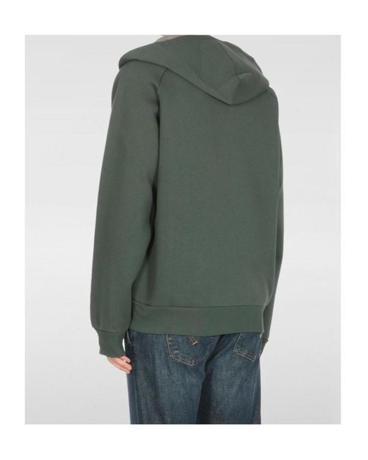 Autry Green Zipped Logo Embroidered Hoodie for men