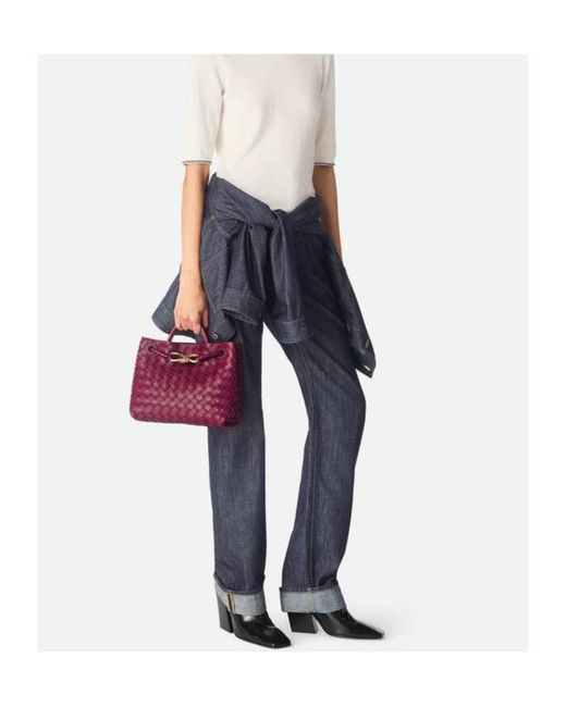 Bottega Veneta Pink Andiamo Small Tote Bag