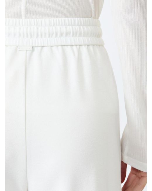 Max Mara White Drawstring Casual Pants